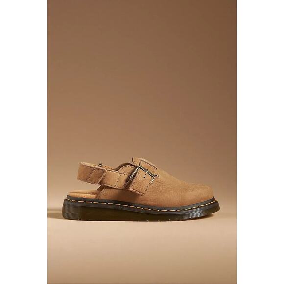 Dr. Martens Jorge II Slingback Mules Suede Leather Clog Sandals Tan Size 8 ~ NEW - Picture 2 of 13